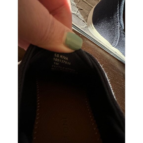 Sun + Stone Kiva Kids Size 1 Navy Sneakers - Like New - Picture 6 of 6